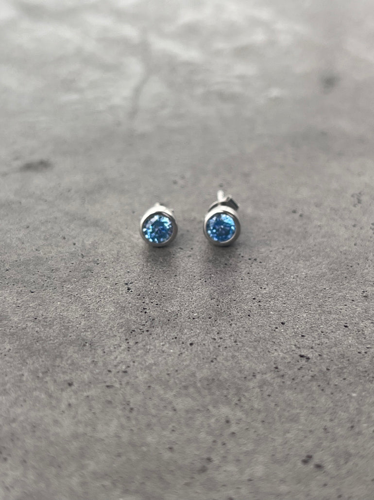 Boucles d'oreilles Sweet Love bleu cobalt Grandes – Bijoux