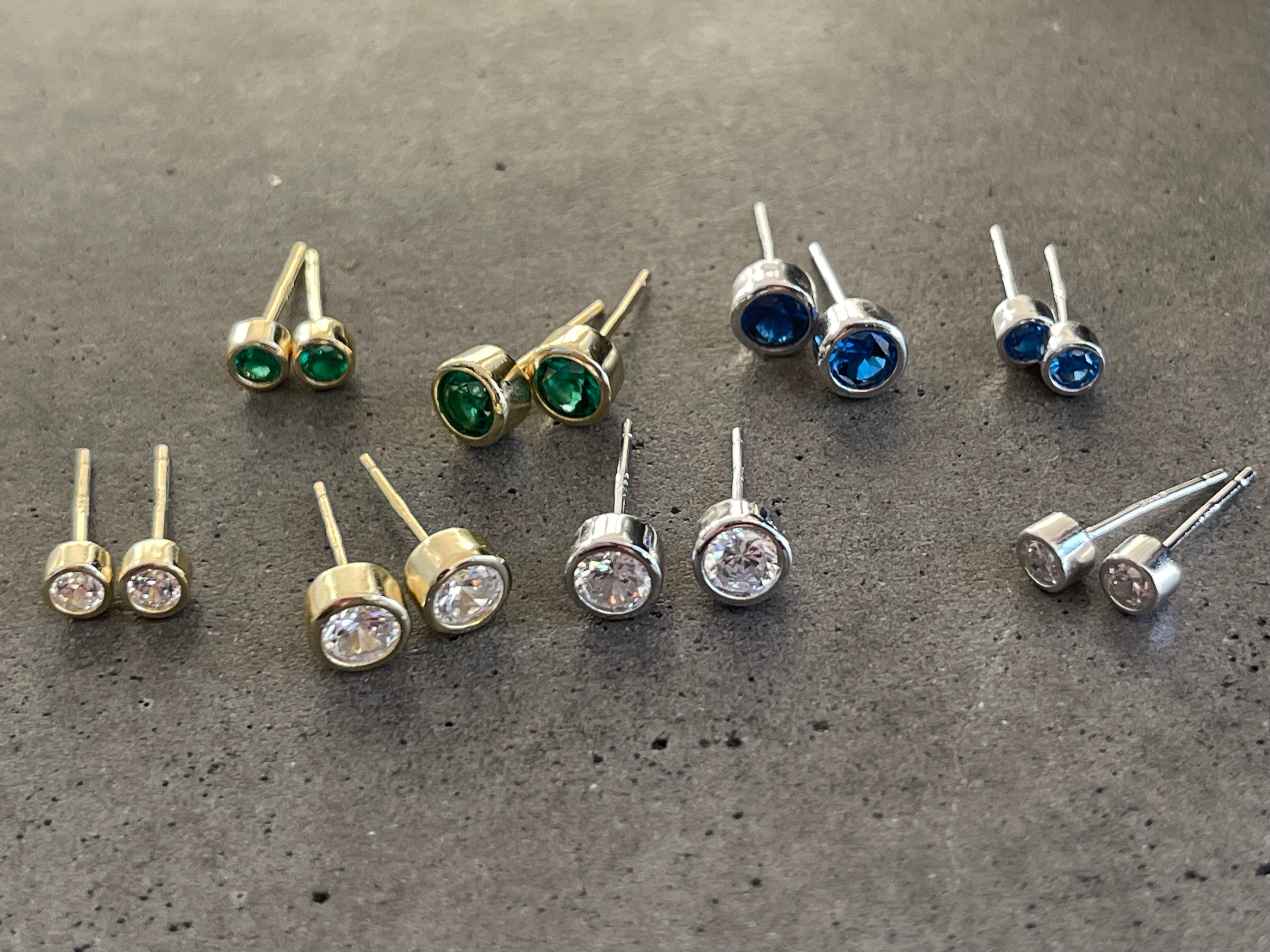 Boucles D'Oreilles Sweet Love Saphir - Petites - Bijoux Caroline Neron