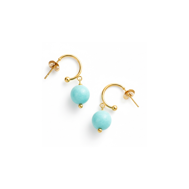 Boucles d'oreilles Astre Amazonite
