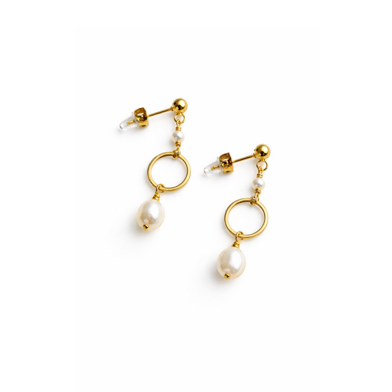 Boucles d'oreilles Astre Perles d'eau douce